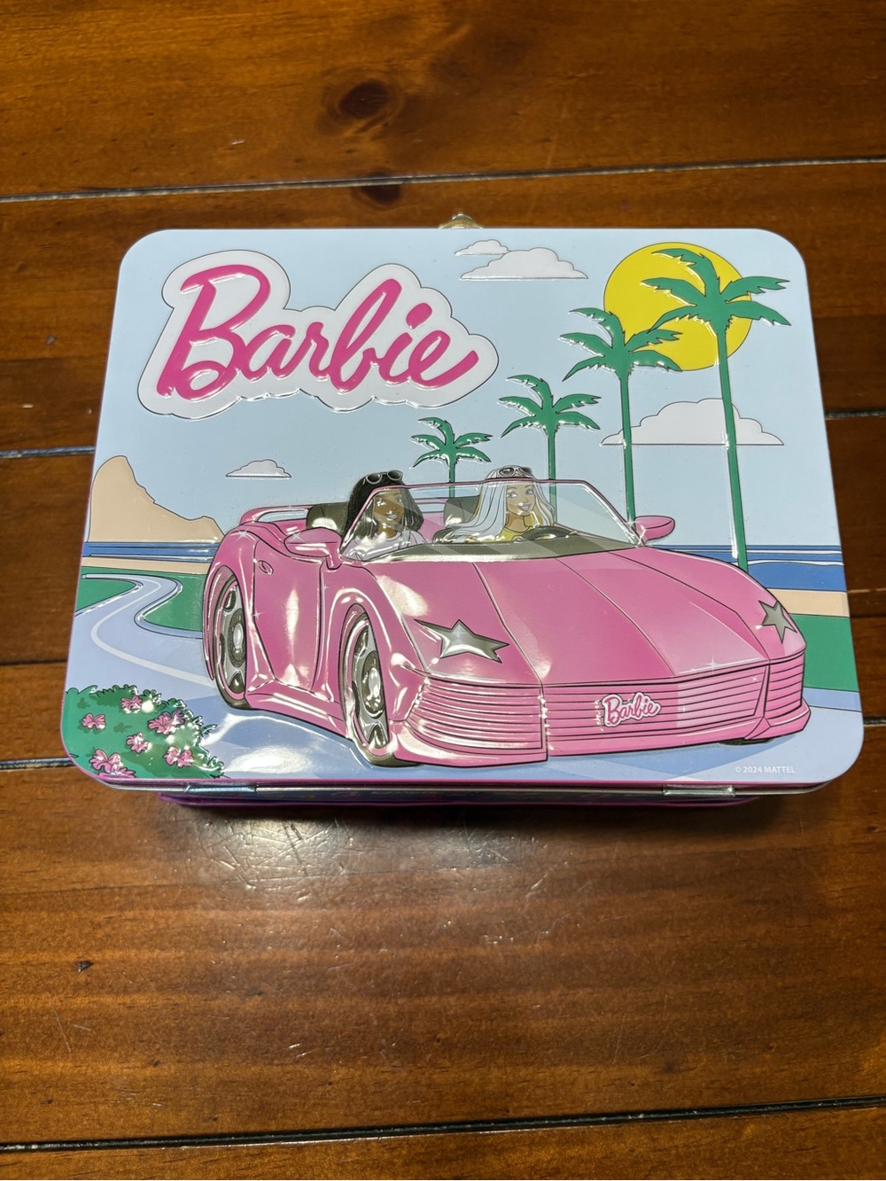 Barbie Pink & Blue Beach Convertible Tin with 48 piece puzzle